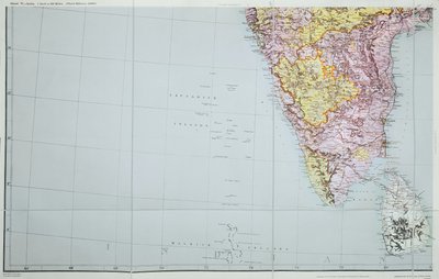 Map of Southern India by English School